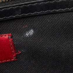 Pre Owned Valentino Black Leather Medium Rockstud Glam Lock Flap Bag