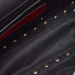 Pre Owned Valentino Black Leather Rockstud Flap Camera Shoulder Bag