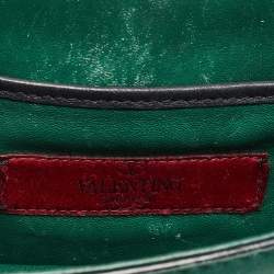 Valentino Green Leather Mini Glam Lock Shoulder Bag