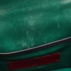 Valentino Green Leather Mini Glam Lock Shoulder Bag