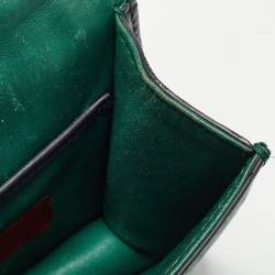 Valentino Green Leather Mini Glam Lock Shoulder Bag