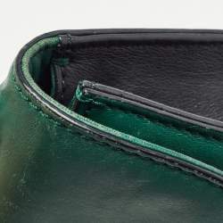 Valentino Green Leather Mini Glam Lock Shoulder Bag