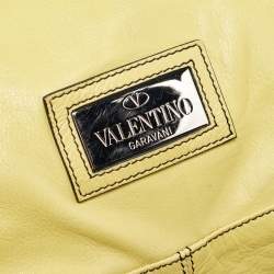 Pre Owned Valentino Yellow Leather Bow Hobo
