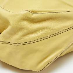Pre Owned Valentino Yellow Leather Bow Hobo