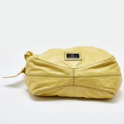 Pre Owned Valentino Yellow Leather Bow Hobo