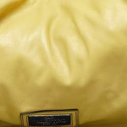 Pre Owned Valentino Yellow Leather Bow Hobo
