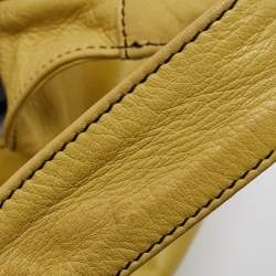 Pre Owned Valentino Yellow Leather Bow Hobo