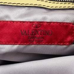 Pre Owned Valentino Yellow Leather Bow Hobo