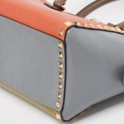 Pre Owned Valentino Multicolor Leather Medium Rockstud Trapeze Tote