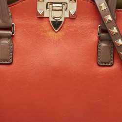 Pre Owned Valentino Multicolor Leather Medium Rockstud Trapeze Tote