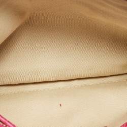 مملوكة مسبقًا Valentino Pink Snakeskin Rockstud Wristlet Clutch