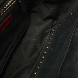 Pre Owned Valentino Black Leather Small Rockstud Trapeze Tote