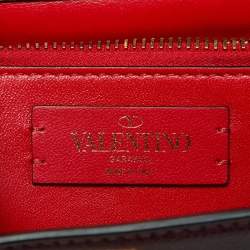 Pre Owned Valentino Burgundy Leather Small VSLING Top Handle Bag