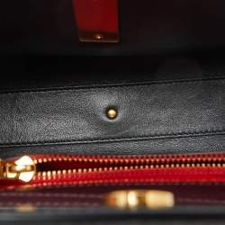 Pre Owned Valentino Burgundy Leather Small VSLING Top Handle Bag