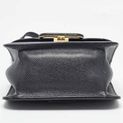 Valentino Black Leather Small VSling Shoulder Bag