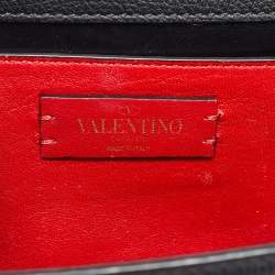 Valentino Black Leather Small VSling Shoulder Bag