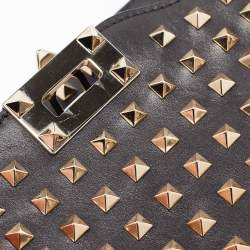 Valentino Black Leather Rockstud Shoulder Bag