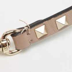 Pre Owned Valentino Beige Leather Mini Rockstud Shoulder Bag