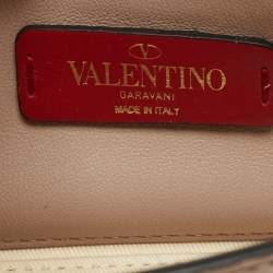 Pre Owned Valentino Beige Leather Mini Rockstud Shoulder Bag