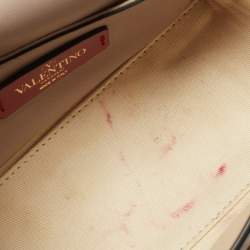 Pre Owned Valentino Beige Leather Mini Rockstud Shoulder Bag