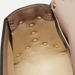 Pre Owned Valentino Beige Leather Mini Rockstud Shoulder Bag