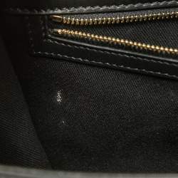 Pre Owned Valentino Black Leather Medium Rockstud Glam Lock Flap Bag