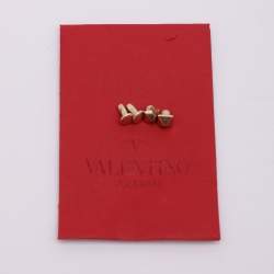 Pre Owned Valentino White Leather Medium Rockstud Spike VLTN Shoulder Bag