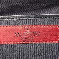 Pre Owned Valentino Black Leather Bow Top Handle Bag