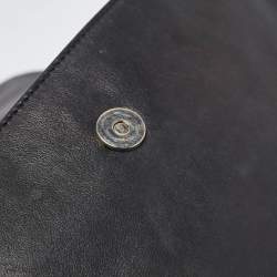 Pre Owned Valentino Black Leather Bow Top Handle Bag