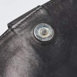 Pre Owned Valentino Black Leather Bow Top Handle Bag