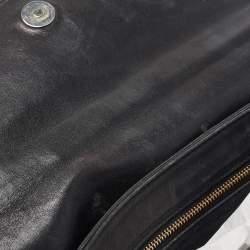 Pre Owned Valentino Black Leather Bow Top Handle Bag