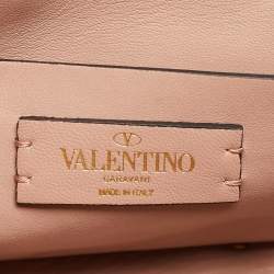 Valentino Dusty Pink Leather Small Roman Stud Chain Mail Shoulder Bag