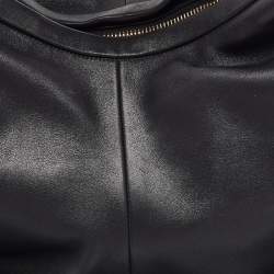 Pre Owned Valentino Black Leather Rockstud Hobo