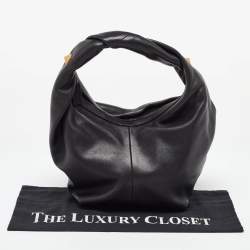 Pre Owned Valentino Black Leather Rockstud Hobo