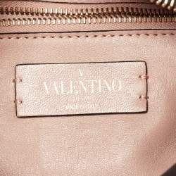Pre Owned Valentino Black Leather Rockstud Hobo