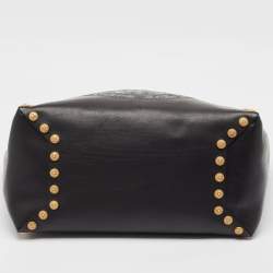 Pre Owned Valentino Black Leather Gryphon Zodiac Studded Tote