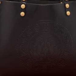 Pre Owned Valentino Black Leather Gryphon Zodiac Studded Tote