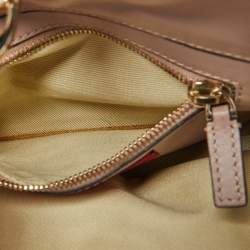 Pre Owned Valentino Pink Leather Medium Rockstud Trapeze Tote