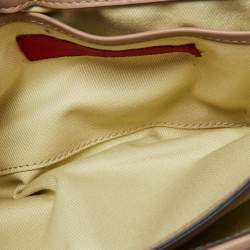 Pre Owned Valentino Beige Leather Rockstud Shoulder Bag