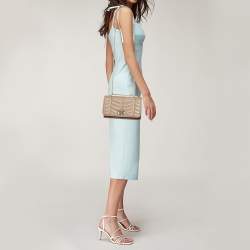 Pre Owned Valentino Beige Leather Rockstud Shoulder Bag