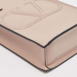 Pre Owned Valentino Beige Leather Mini VLogo Tote