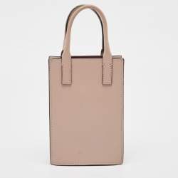 Pre Owned Valentino Beige Leather Mini VLogo Tote