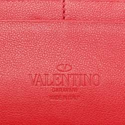 Pre Owned Valentino Red Leather VRing Shoulder Bag