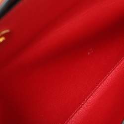 Pre Owned Valentino Red Leather VRing Shoulder Bag