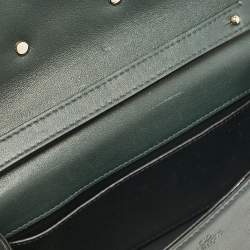 Valentino Dark Green Leather Small Loco Shoulder Bag