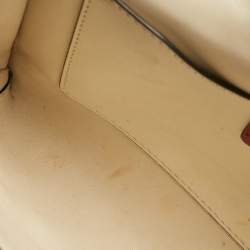 Pre Owned Valentino Off White Leather V Rivet Clutch Bag