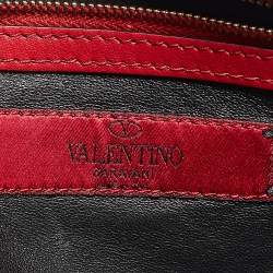 Pre Owned Valentino Multicolor Leather Mime Top Handle Bag