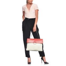 Pre Owned Valentino Multicolor Leather Mime Top Handle Bag