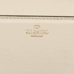 Pre Owned Valentino Beige Leather Loco Shoulder Bag