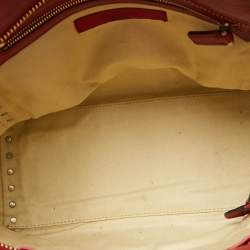 Pre Owned Valentino Red Leather Rockstud Trapeze Tote